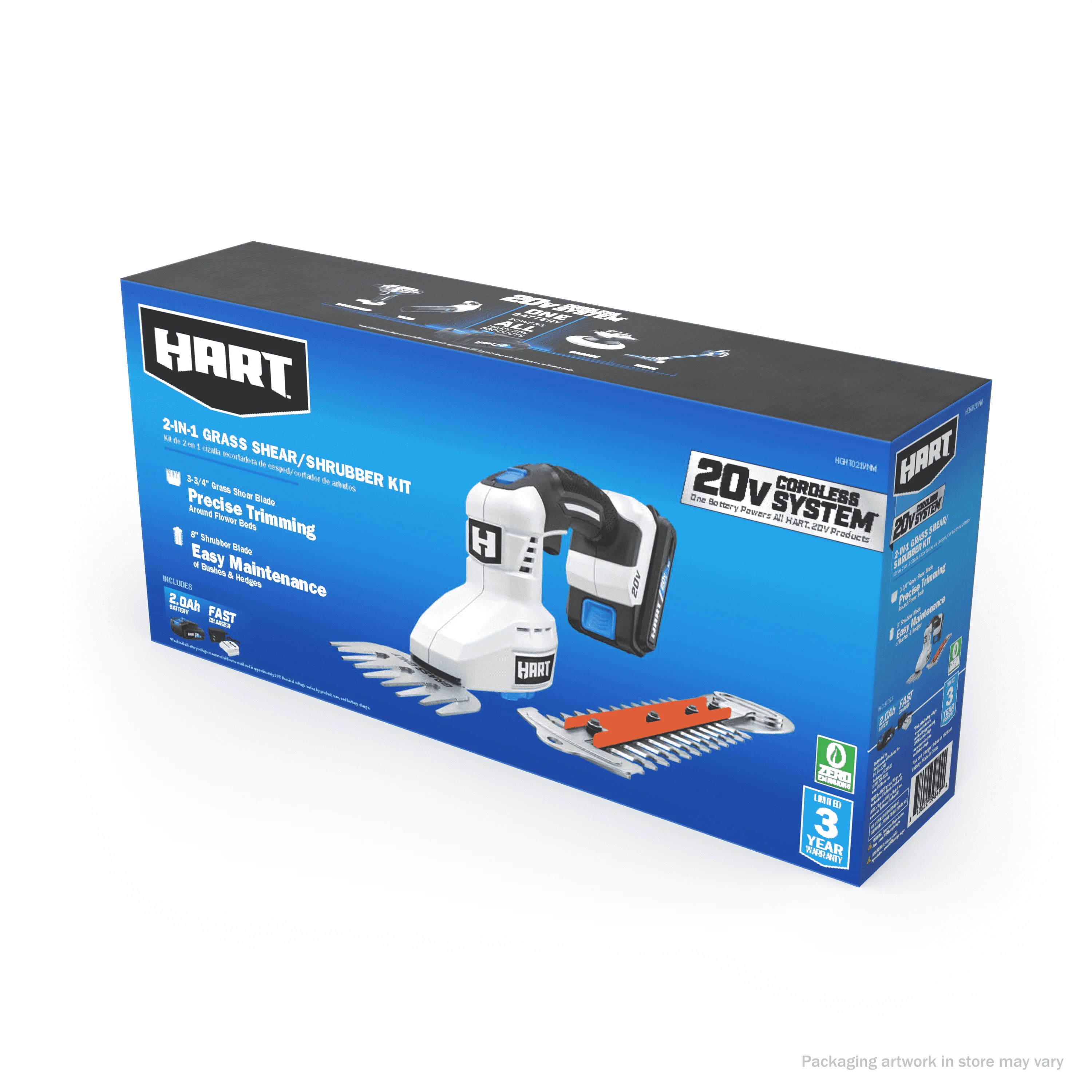 HART 20-Volt Shear/Shrubber Kit, (1) 2.0Ah Lithium-Ion Battery - Cheap Fitting