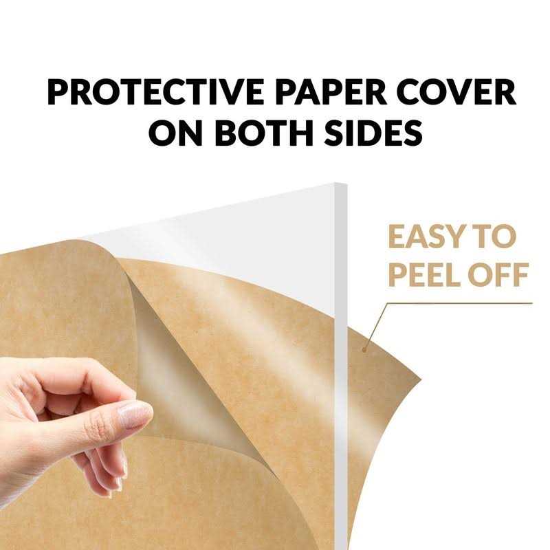 Simbalux Acrylic Sheet Clear Cast Plexiglass 12” x 12” Square Panel Thick Transparent Plastic Plexi Glass Board with Protective Paper - Cheap Fitting