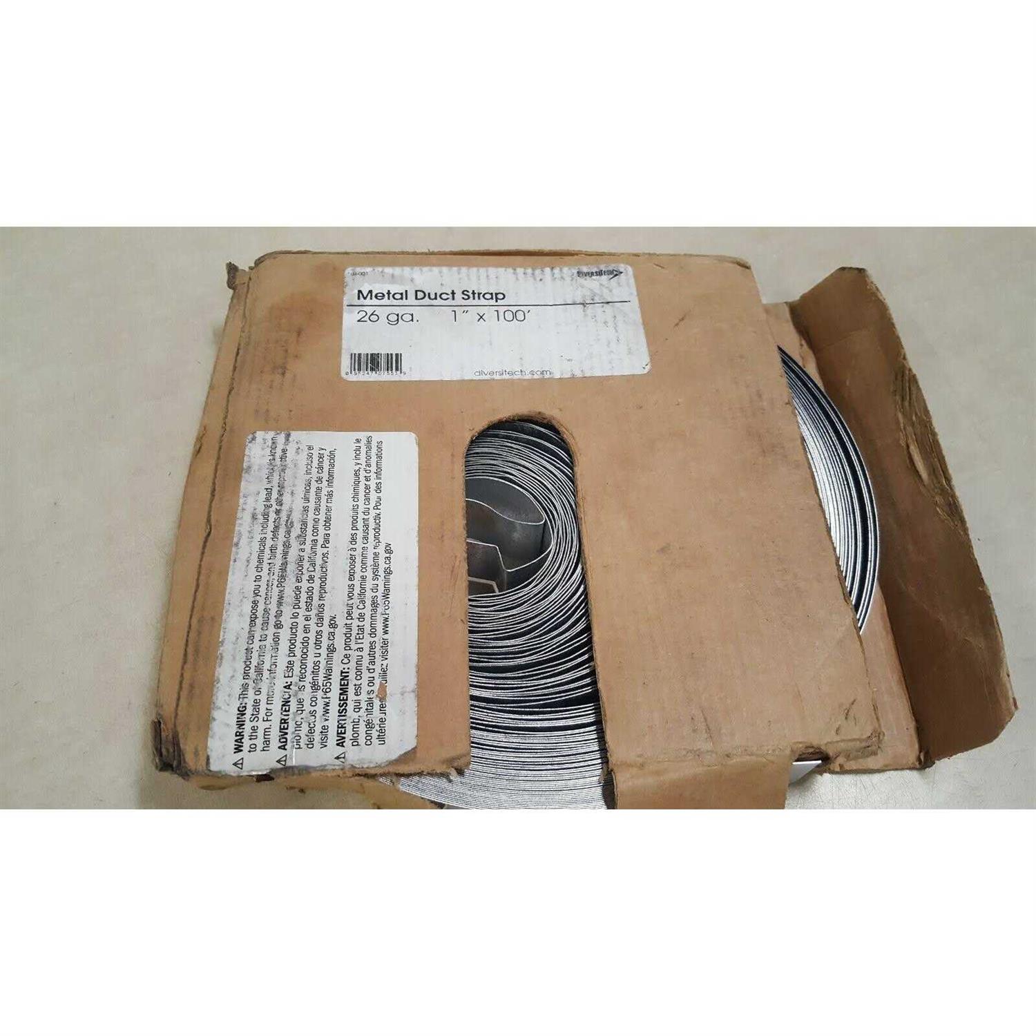 Diversitech 1 in. x 100 ft. Galvanized Duct Strap 710-001 - Cheap Fitting