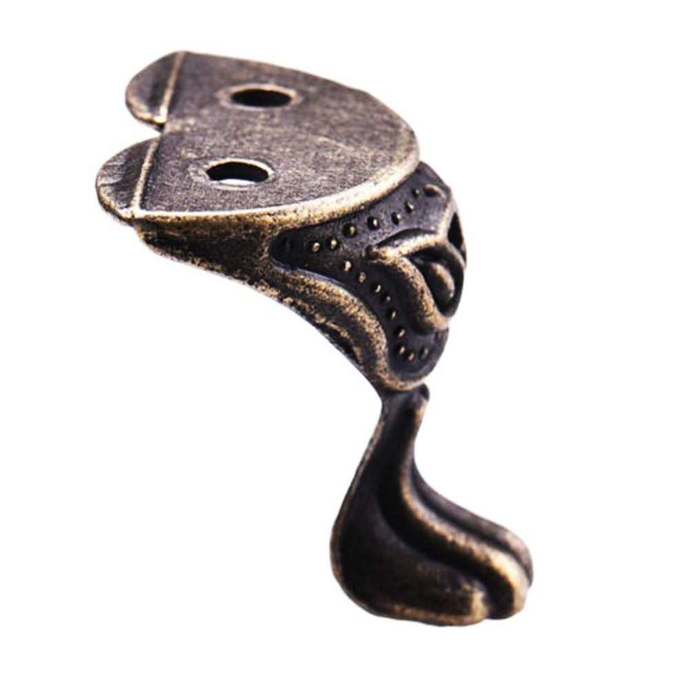 4Pcs Antique Brass Box Legs Feet Corner Protector Zinc Alloy Gift Box Jewelry Wood Case Decorative Feet Leg Metal Corner Protector Furniture Fittings - Cheap Fitting