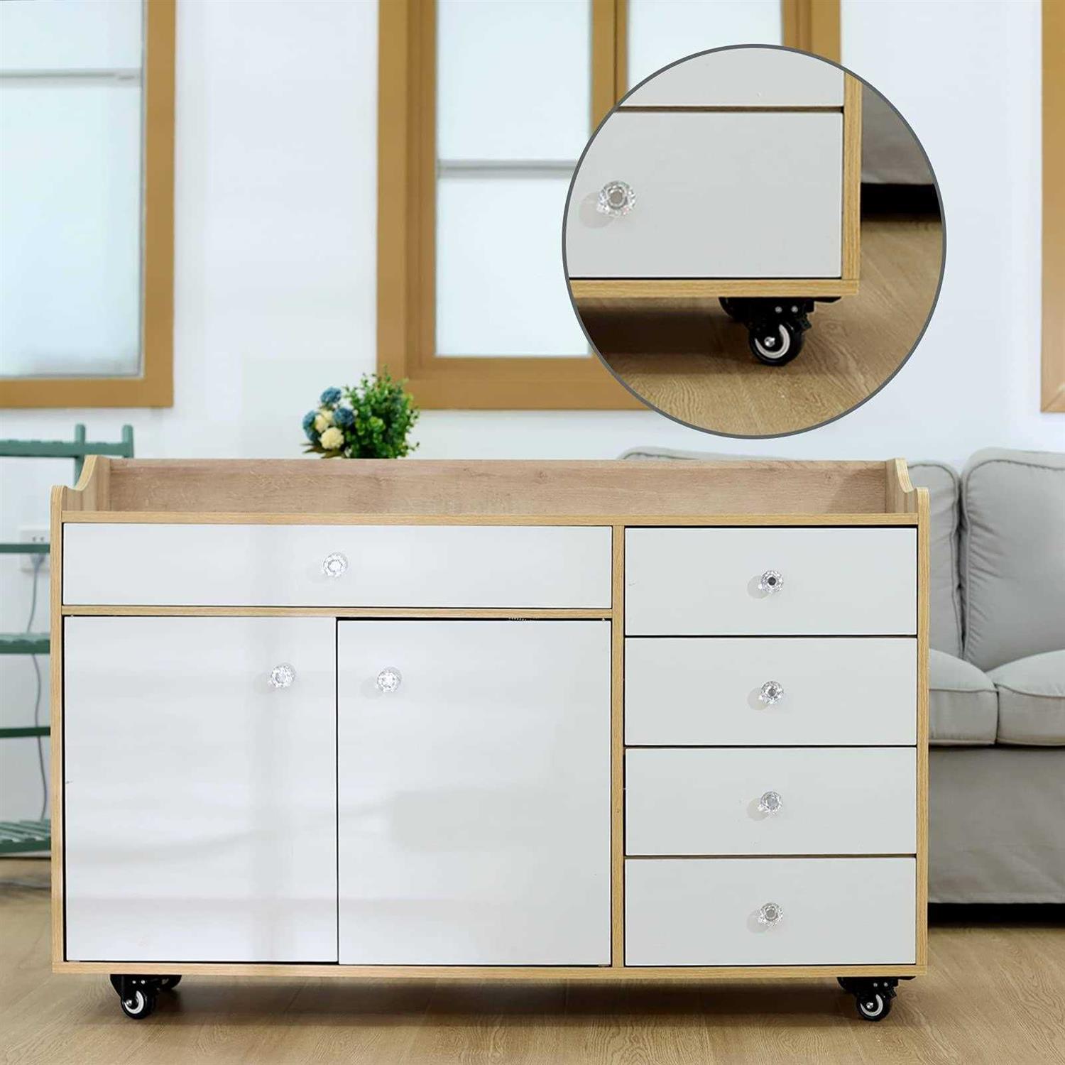 Casters Wheels Set of 4 Heavy Duty Swivel Casters 2 Double Locking Castor Wheels Set with Brake Industrial Polyurethane Metal Wheels for Workbench - Cheap Fitting