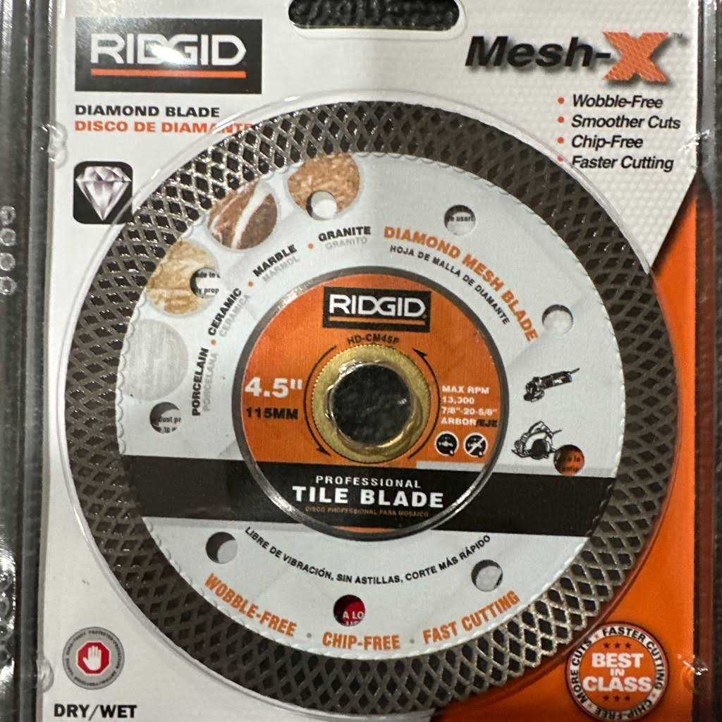 Ridgid 4.5 in. Continuous Rim Blade with Mesh Rim - Cheap Fitting