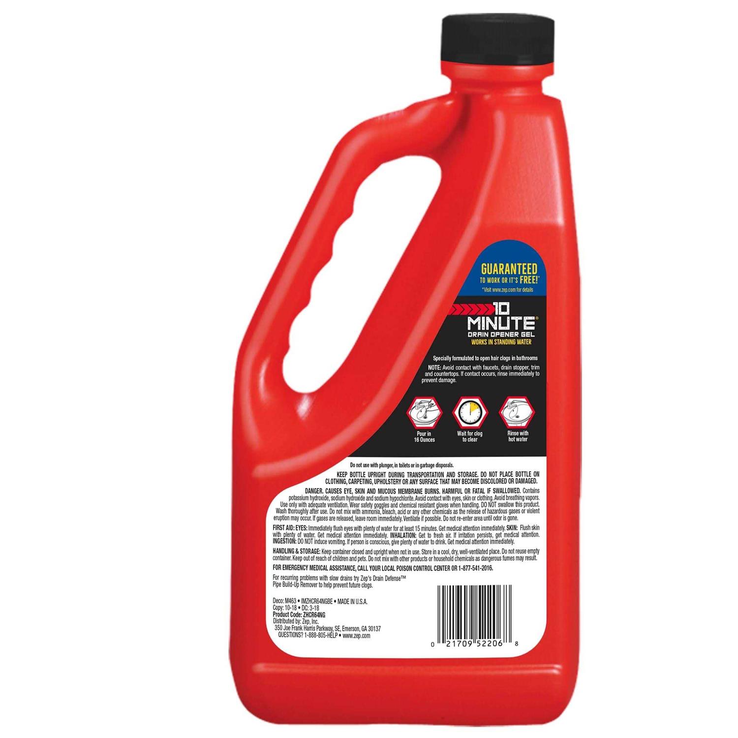 Zep 10 Minute Gel Drain Opener - Cheap Fitting