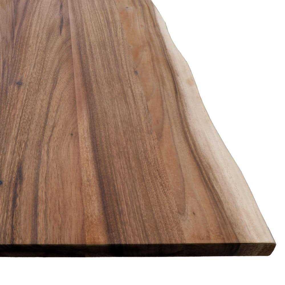 HARDWOOD REFLECTIONS D Unfinished Saman Solid Wood Butcher Block Countertop With Live Edge - Cheap Fitting