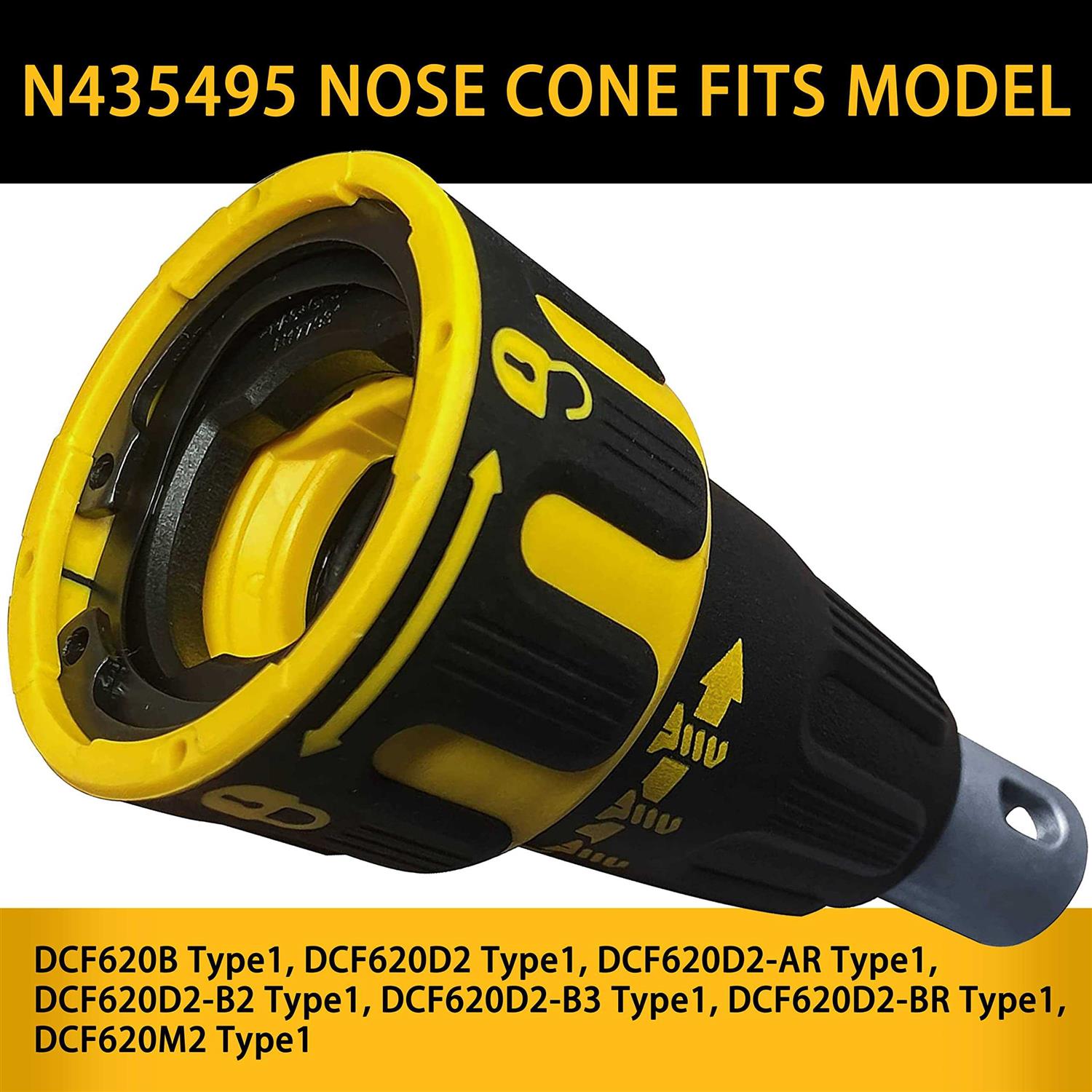 N435495 Nose Cone Assembly for Dewalt Brushless Drywall Screwgun Nose Piece DCF620 DCF621 DCF620B DCF620D2 DCF620M2 - Cheap Fitting
