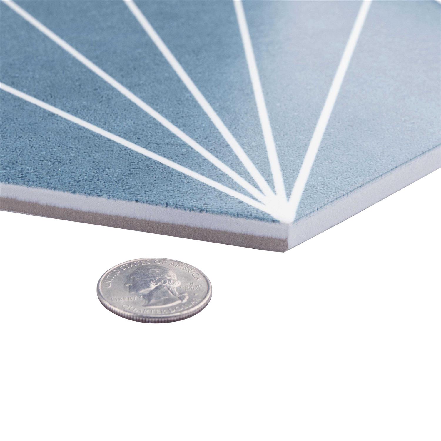 Merola Tile Aster Hex Porcelain Floor and Wall Tile - Cheap Fitting