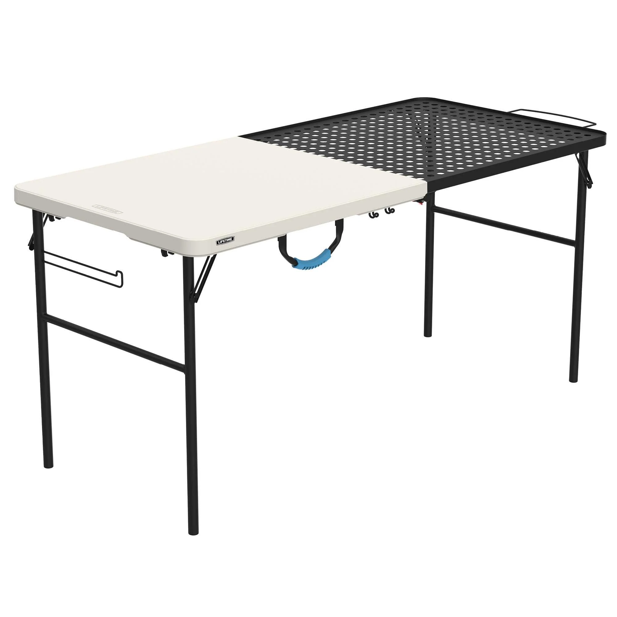 Lifetime 5 Foot Fold-in-Half Camping Folding Table, Indoor/Outdoor, Pumice (280875) - Cheap Fitting