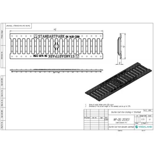 8 Ductile Cast Iron Slotted Grate - Cheap Fitting