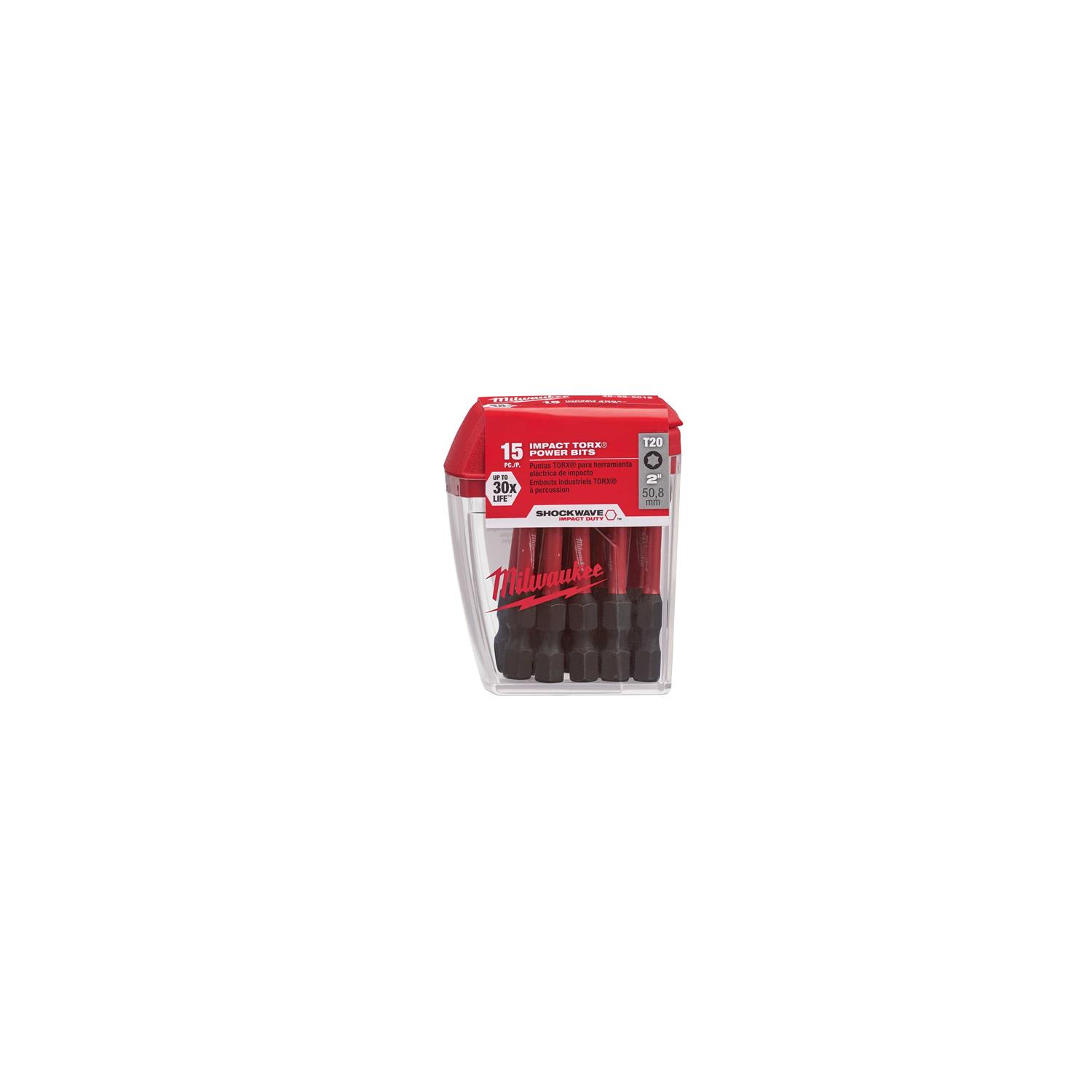 Milwaukee 48-32-5012 SHOCKWAVE 2 in. Impact T20 Power Bits - Cheap Fitting