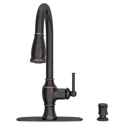 American Standard Marchand Single Handle Pull-Down Sprayer Kitchen Faucet in Legacy Bronze - Cheap Fitting