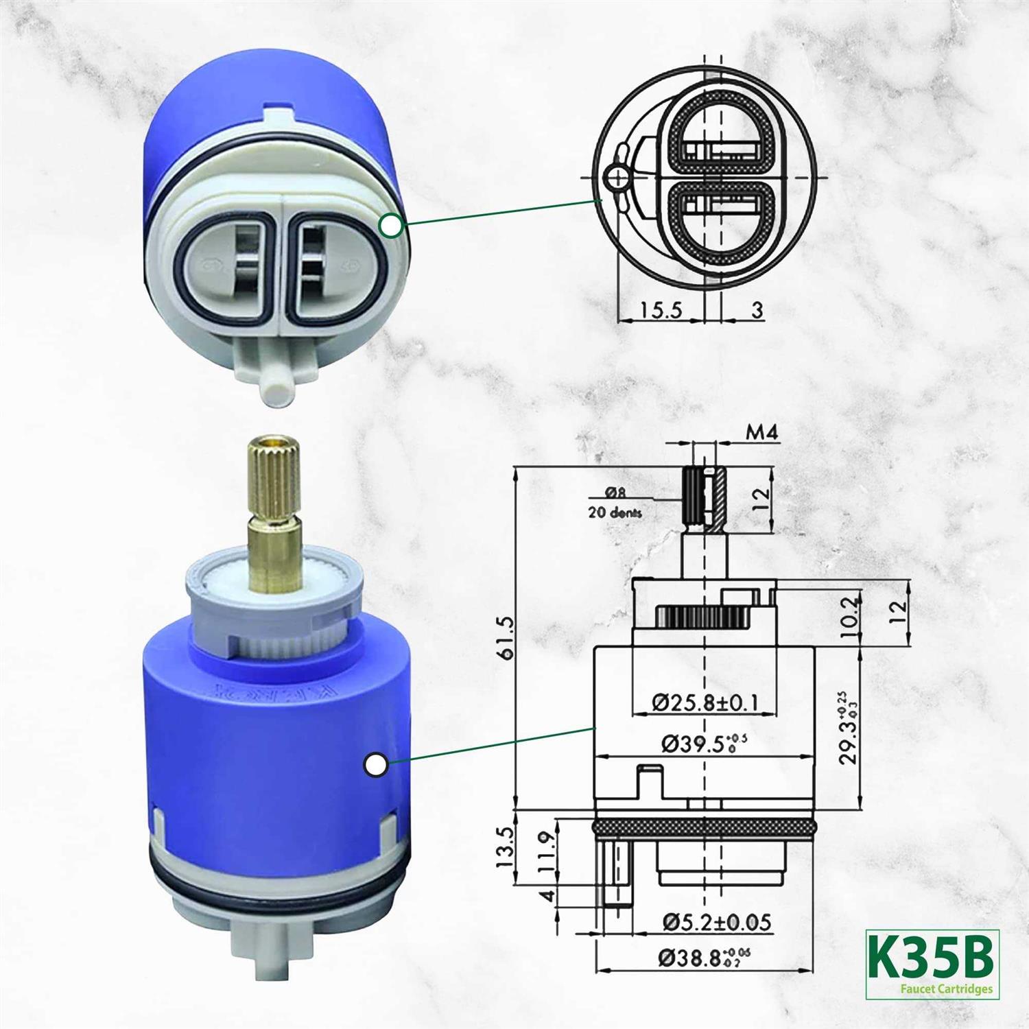 Kerox PBR 40 Faucet Cartridge Replacement Cartridge Compatible with La Torre - Cheap Fitting
