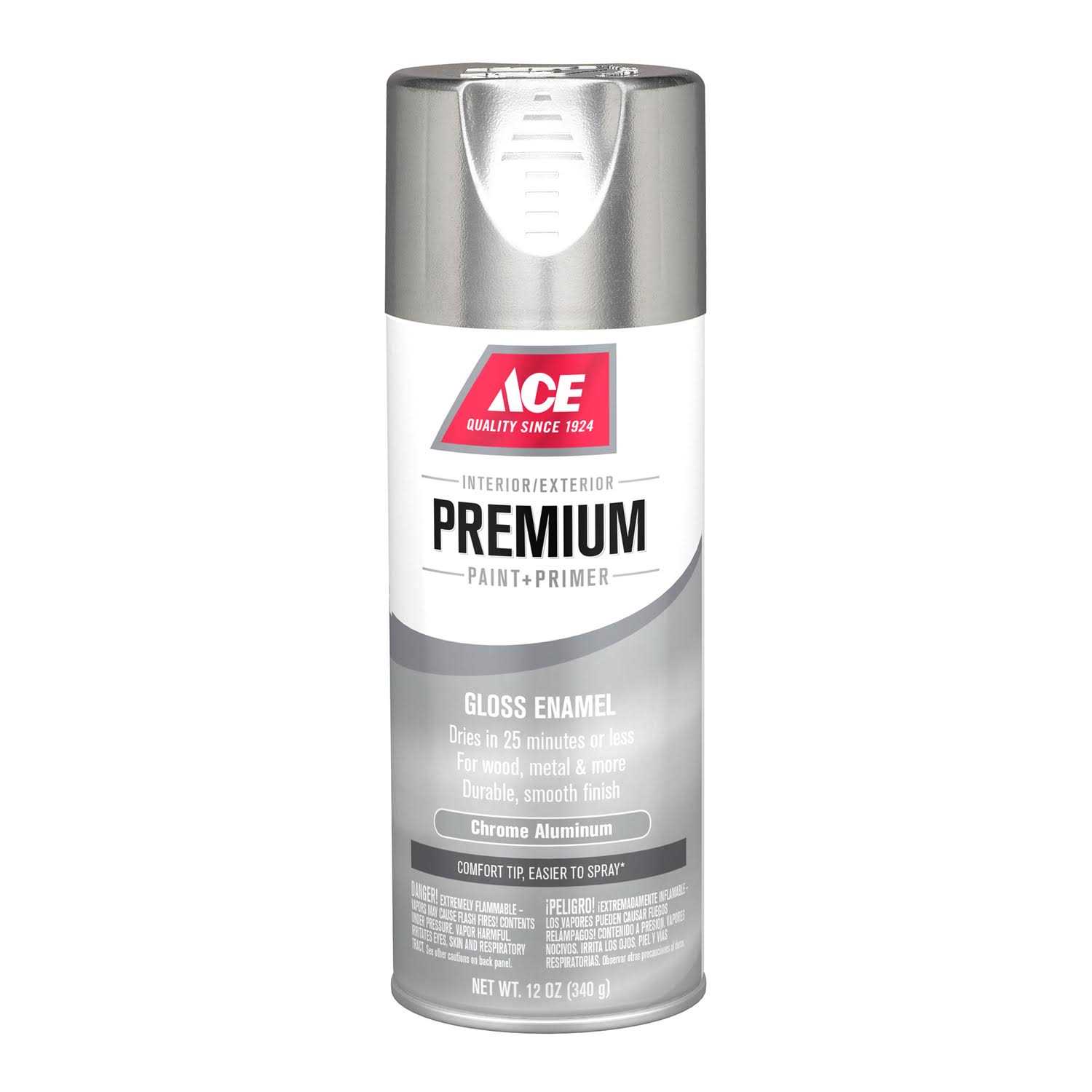 Ace Premium Gloss Chrome Aluminium Enamel Spray Paint 12 oz - Cheap Fitting