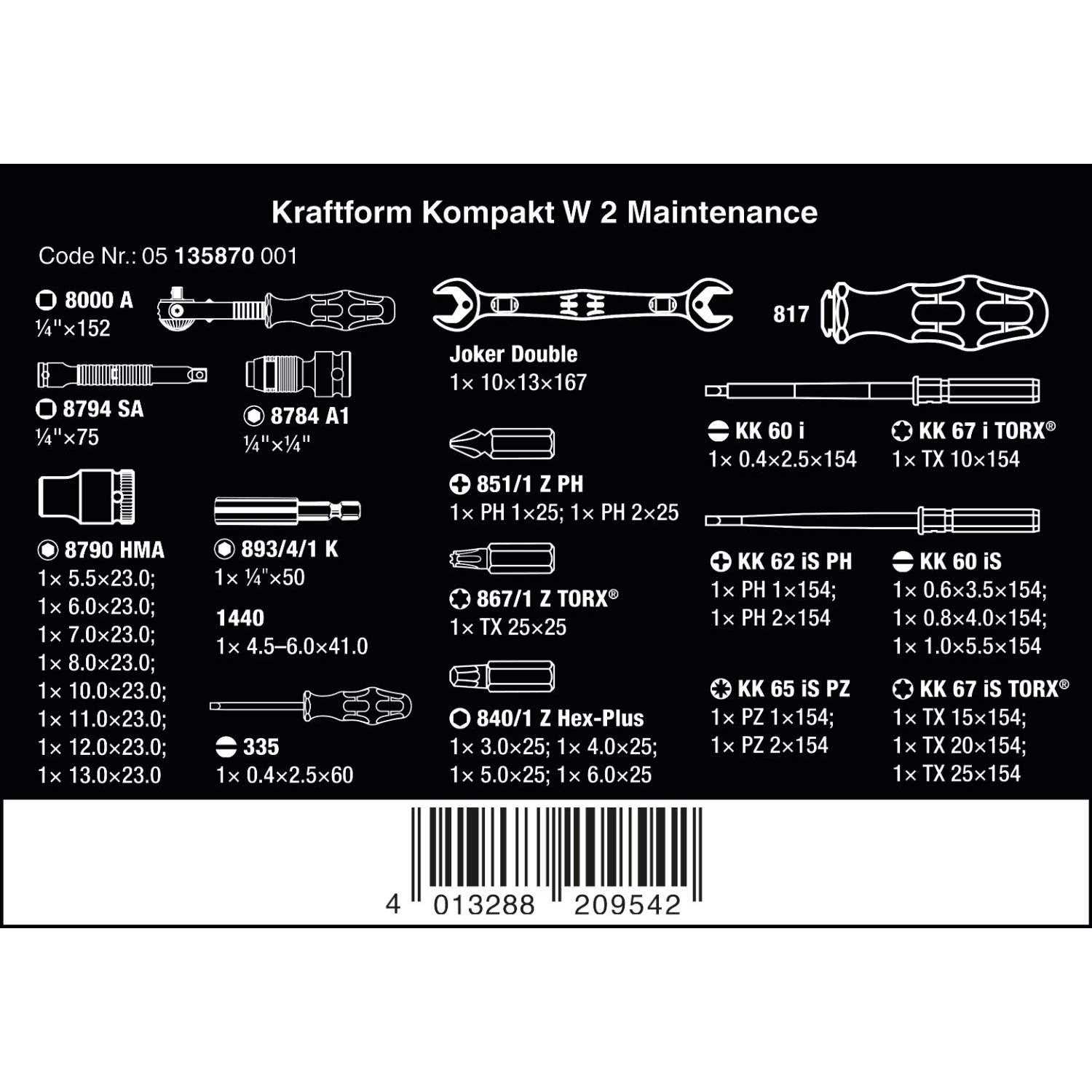 Wera Insulated Kraftform Kompakt W 2 Maintenance Set - Cheap Fitting