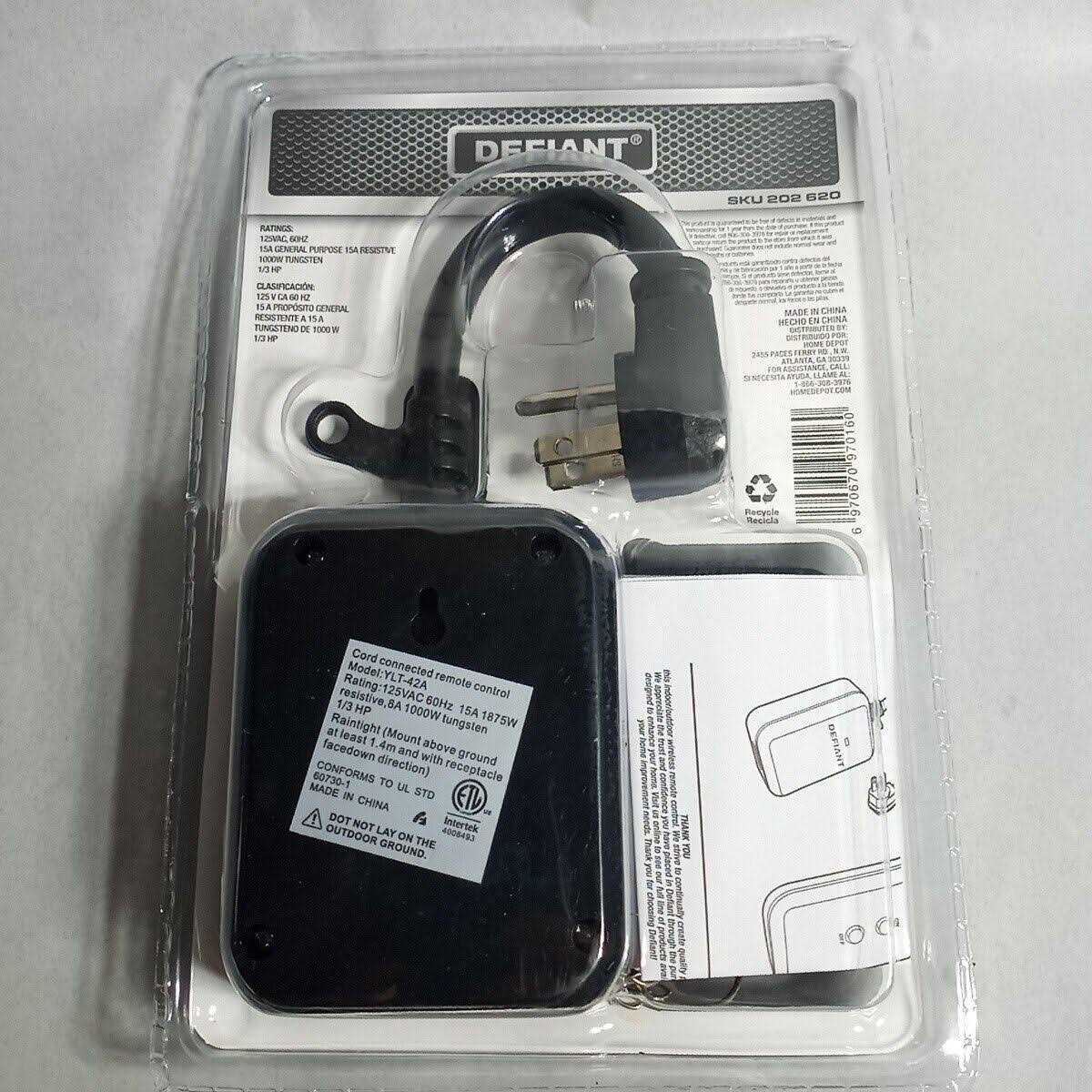 Defiant Wireless Indoor/Outdoor Remote Control 202 620 - Cheap Fitting