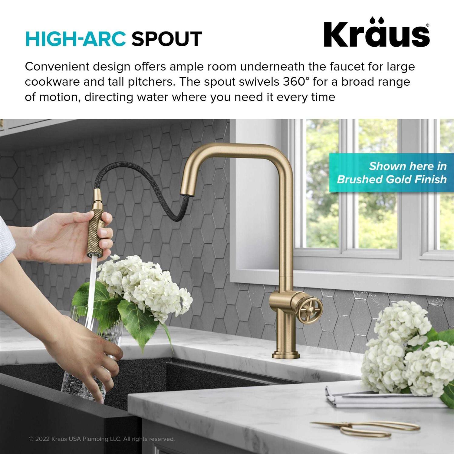 Kraus KPF-3126 Urbix Industrial Pull-Down Single Handle Kitchen Faucet - Cheap Fitting