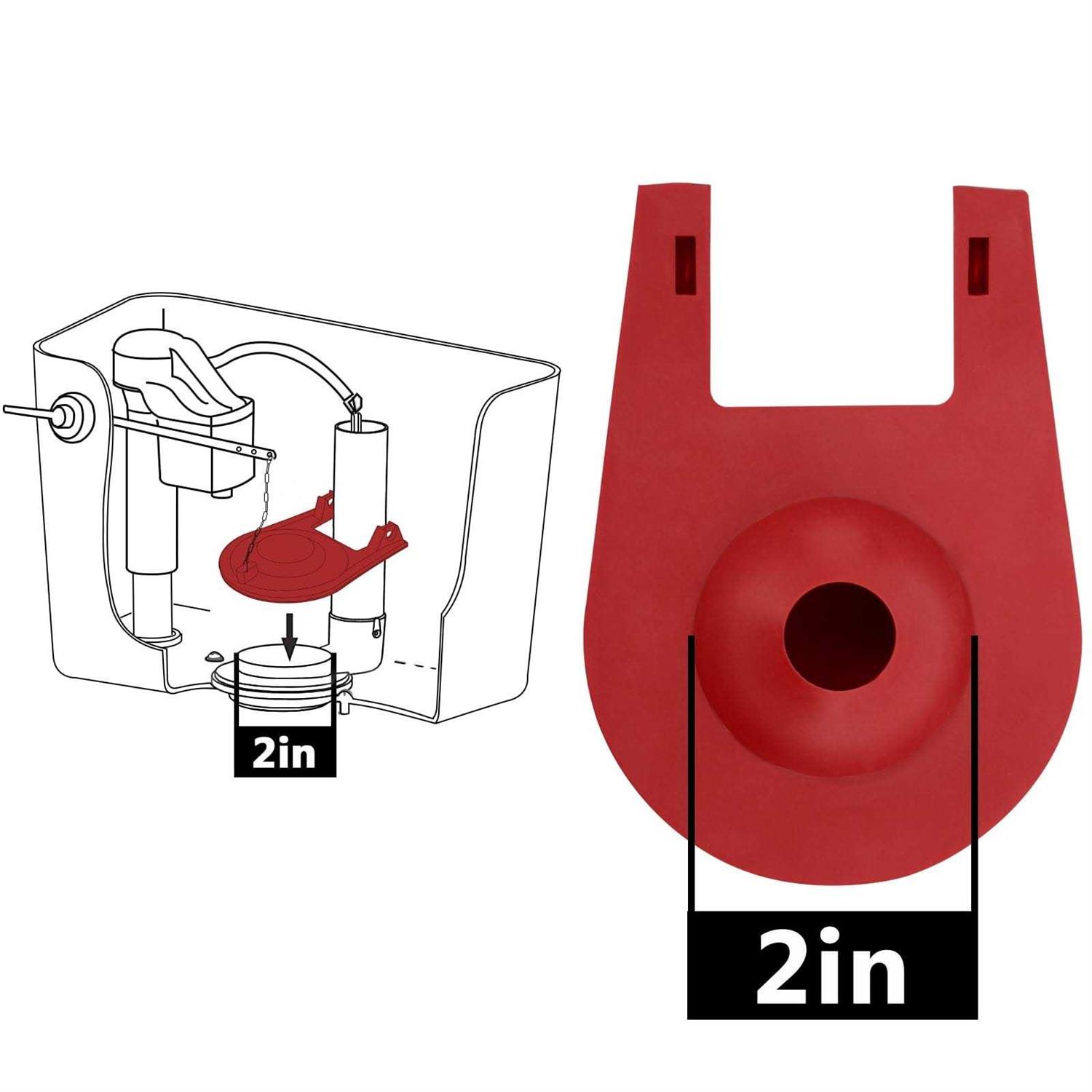 Toilet Flapper High Performance Universal Flapper for 2-Inch Flush Valves with Stainless Chain - Cheap Fitting