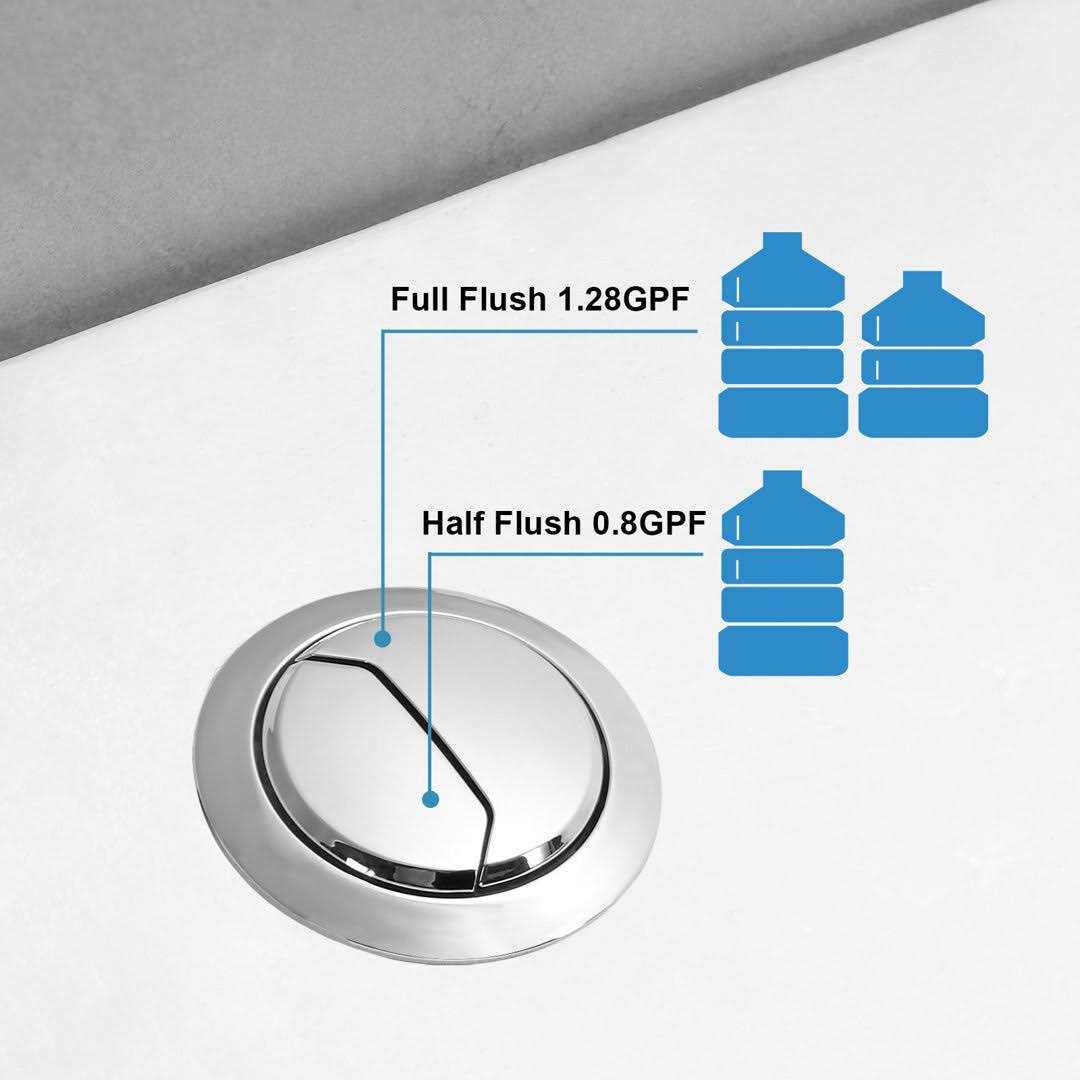 HOROW One-Piece 10 in. Rough-in 0.8/1.28 GPF Dual Flush Elongated Toilet T0338W-10 - Cheap Fitting