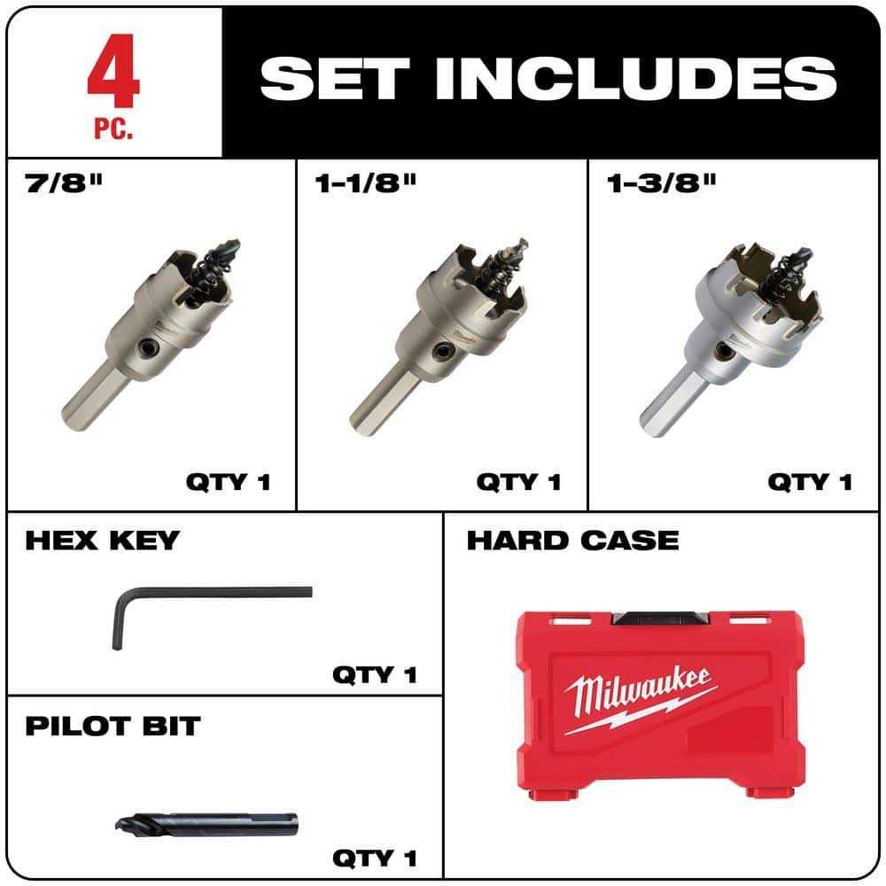 Milwaukee 49-22-8610 One-Piece Carbide Hole Cutter Kit - Cheap Fitting