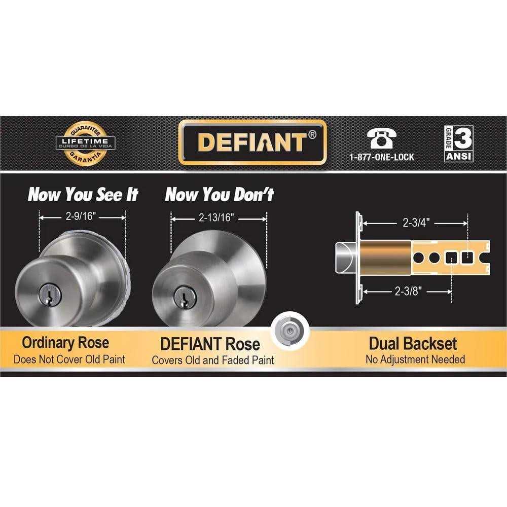 Defiant Hartford Matte Black Single Cylinder Keyed Entry Project Pack Combo Pack - Cheap Fitting