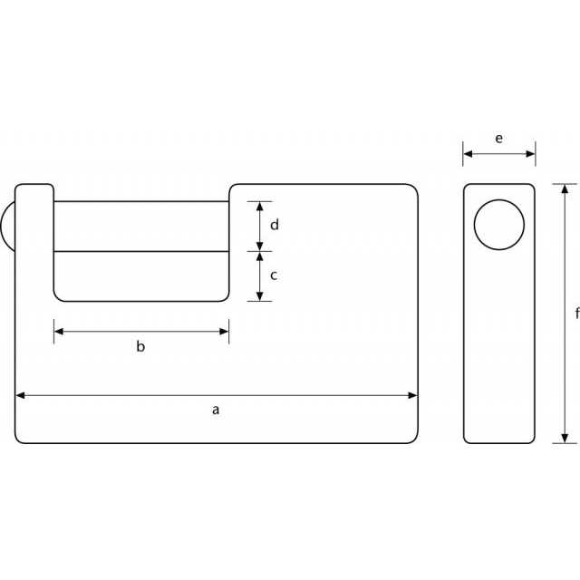 Abus 92/ Keyed Different Padlock - Cheap Fitting