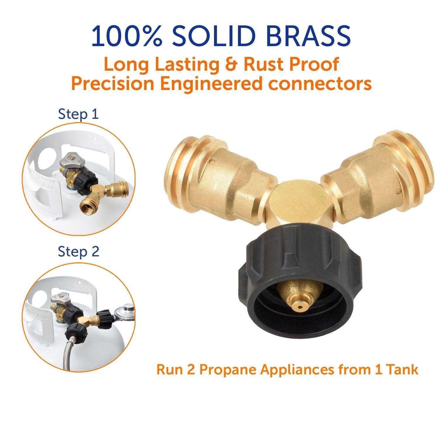 Flame King AB225 Propane Y-Splitter Valve - Cheap Fitting