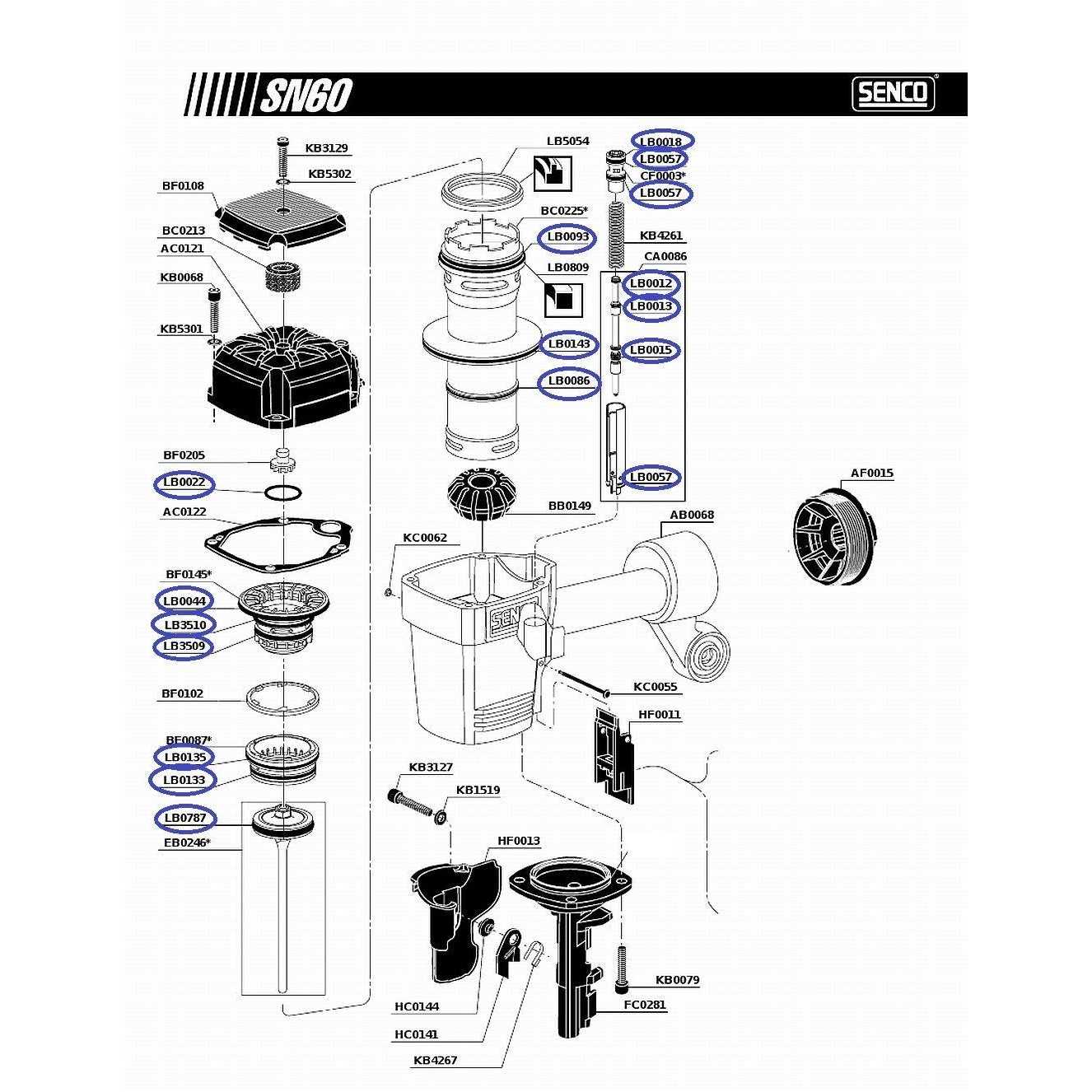 HAKATOP O Ring Replacement Rebuild Kit For Senco Framing Nailer SN60 SN65 - Cheap Fitting