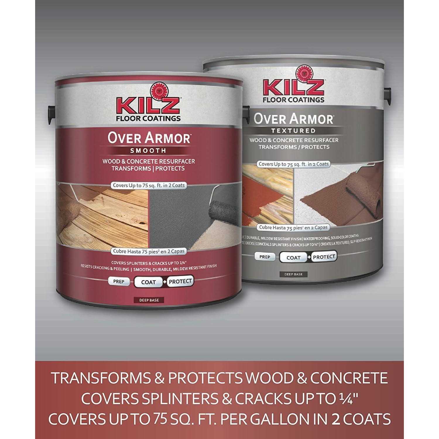 KILZ Coating Over Armor Concrete Wood - Cheap Fitting