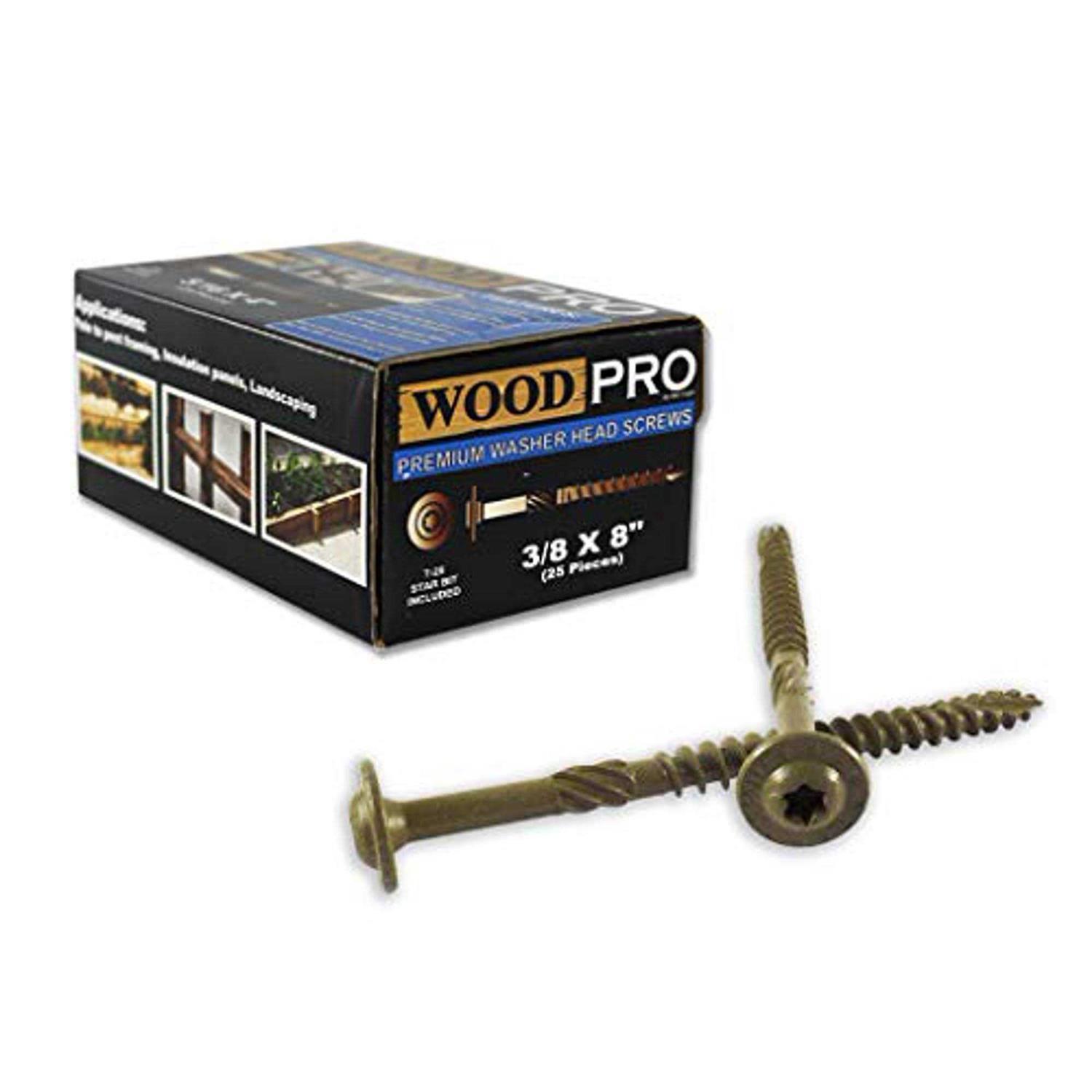 Woodpro Fasteners ST38X8-25PC 3/8-inch by 8-inch Length Round Washer Head Exterior Wood Screws	Woodpro Fasteners ST38X8-25PC 3/8-inch by 8-inch Length Round Washer Head Exterior Wood Screws - Cheap Fitting