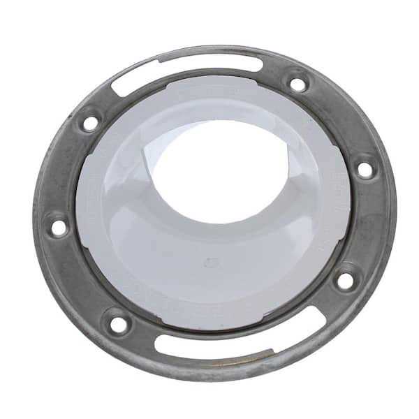 Jones Stephens C57434 3 x 4 PVC Overall Size Closet Flange W /SS Ring - Cheap Fitting