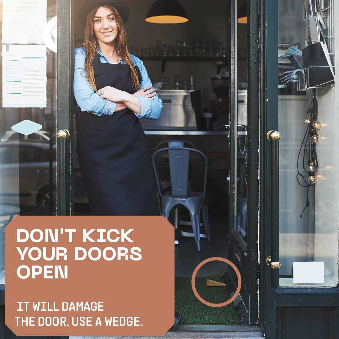 Silginnes Wooden Door Stoppers Handmade Acacia Wood Door Wedge Home Security Door Jammer for Bottom of Door - Cheap Fitting