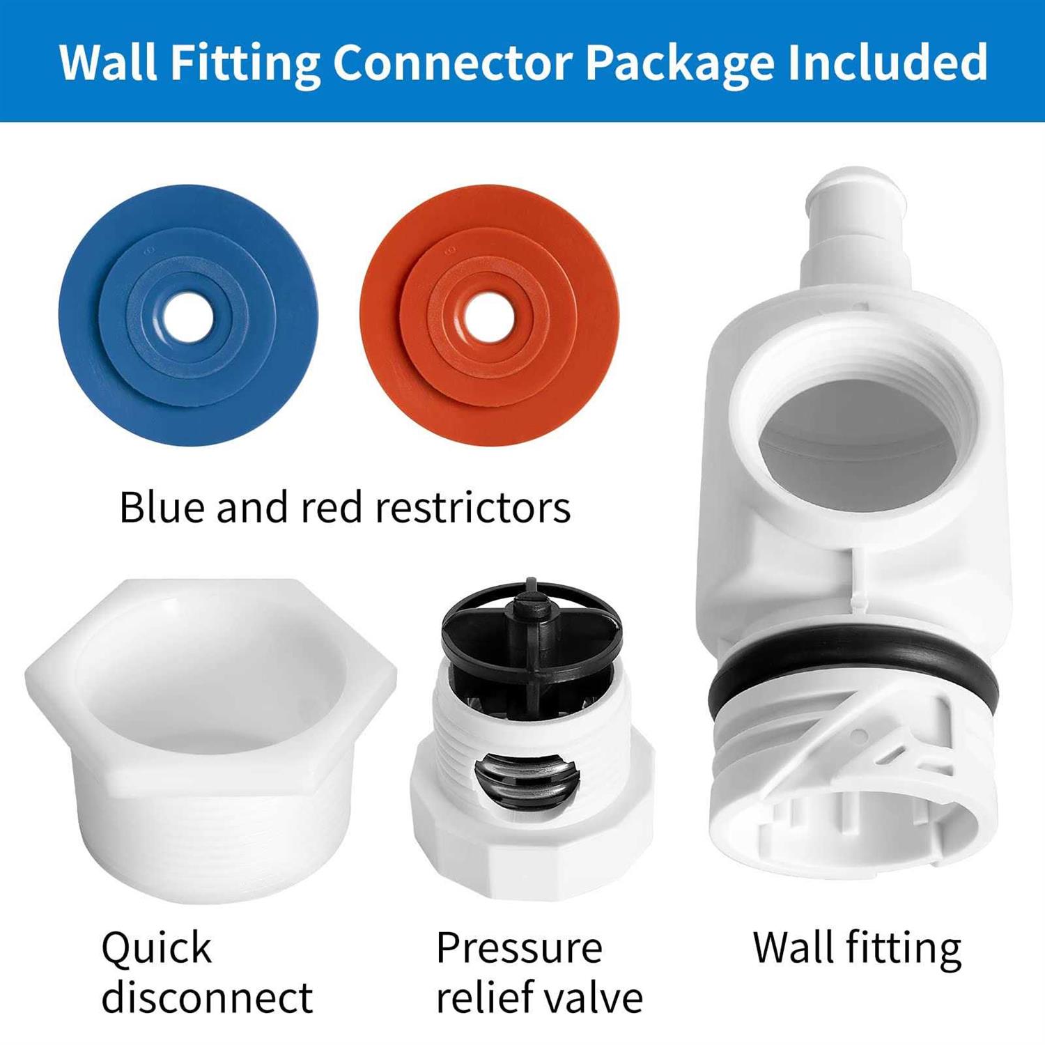 Aoit Wall Fitting Connector for Polaris Cleaner-Pressure Relief Valve Quick Connect Assembly Wall Fitting Fit with Polaris Zodiac 180 280 380 Pool Vac - Cheap Fitting