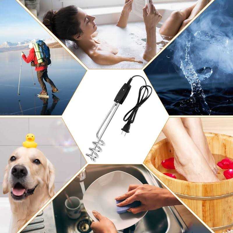 Rugam Immersion Water Heater Portable Heater 1000W 10in 110V - Cheap Fitting