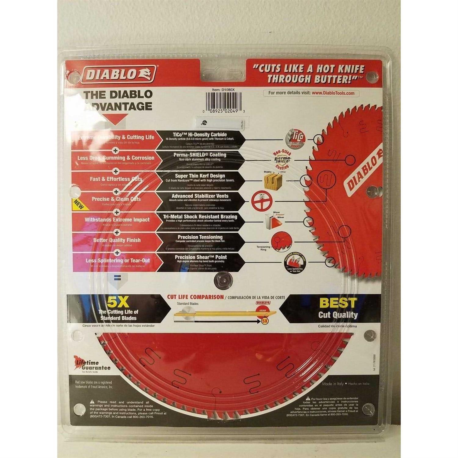 Diablo Ultra Finish Saw Blade D1080X - Cheap Fitting