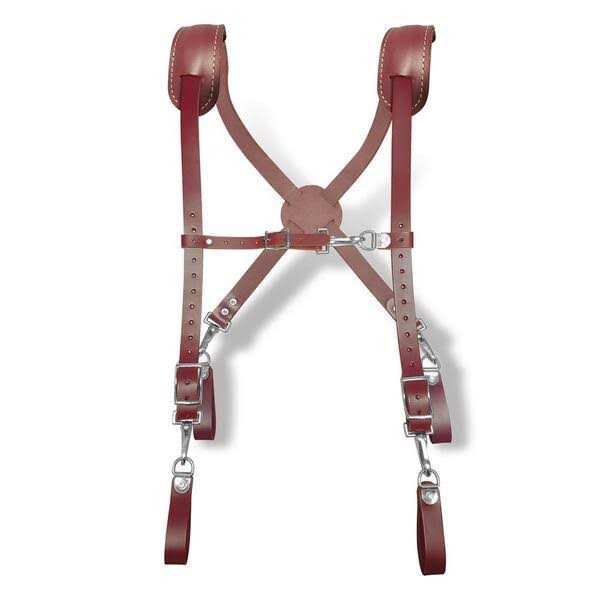 SITE GEAR 16 in. Brown Leather 15-Pocket Pro Framer’s Combo Tool Pouch with Suspenders - Cheap Fitting