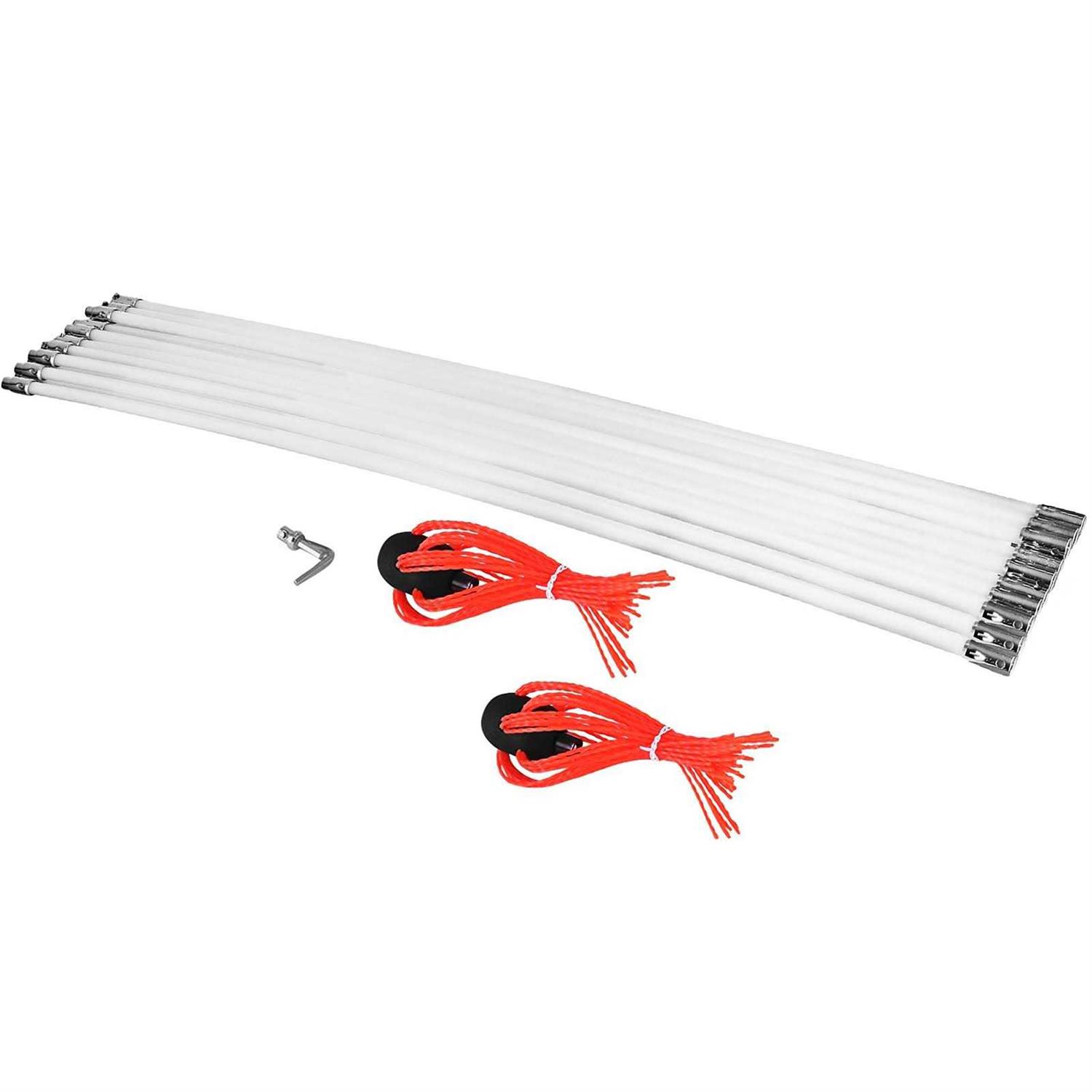 VEVOR Chimney Brush Chimney Sweep Kit 33ft Sweeping Cleaning Tool 10 Rods+extra Head YCS10MJDPYST00001V0 - Cheap Fitting