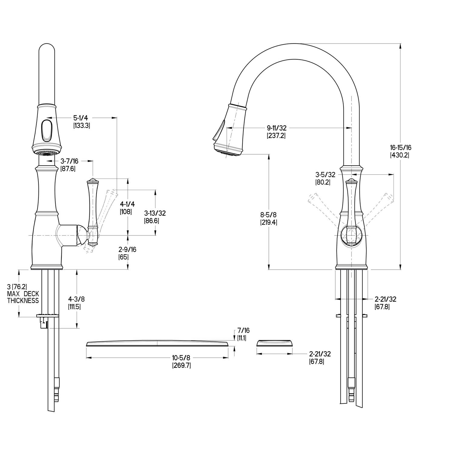 Pfister Wheaton Single Handle Pull Down Kitchen Faucet GT529-WH1 - Cheap Fitting
