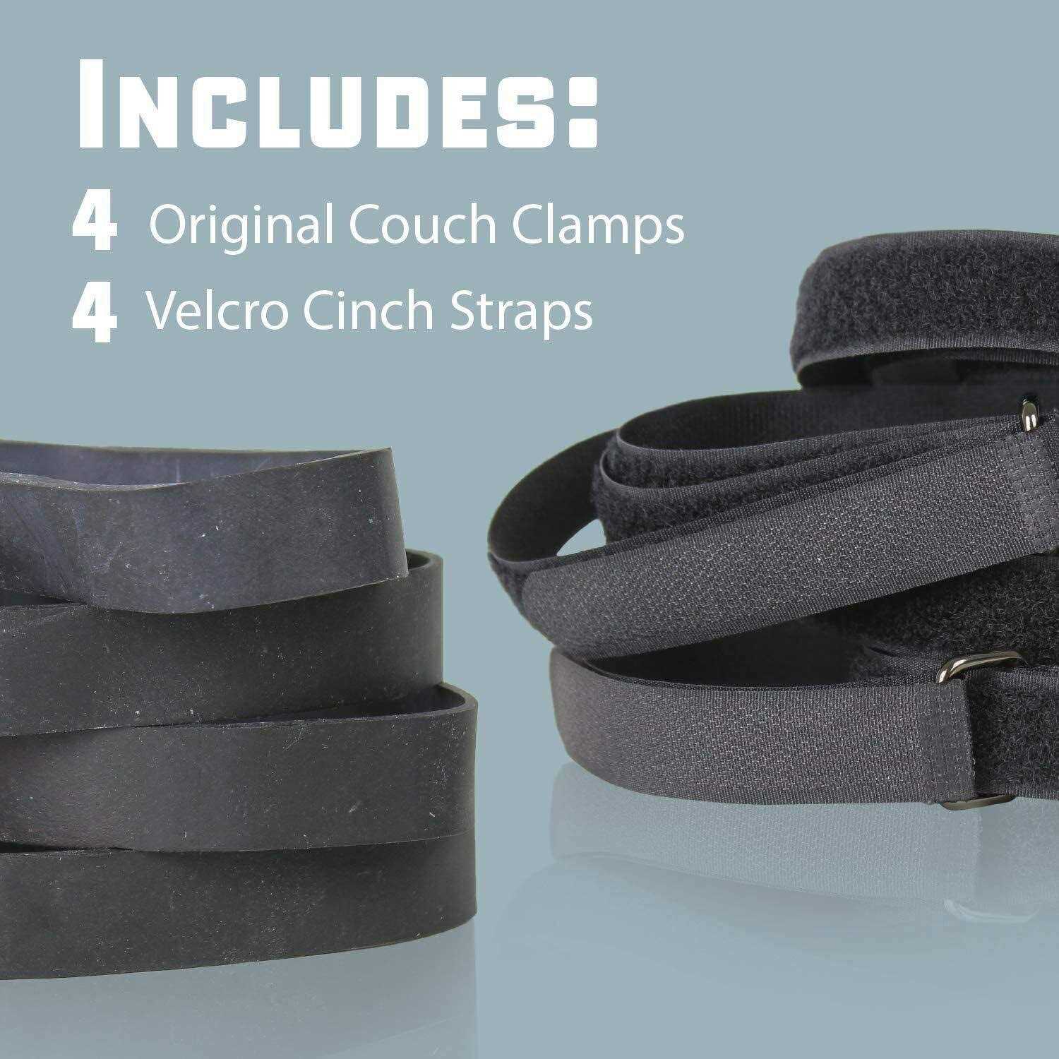 Couch Clamp PRO Non-Slip Sectional Connectors with Hook-and-Loop Cinch Clips for Sliding Sofas - Cheap Fitting