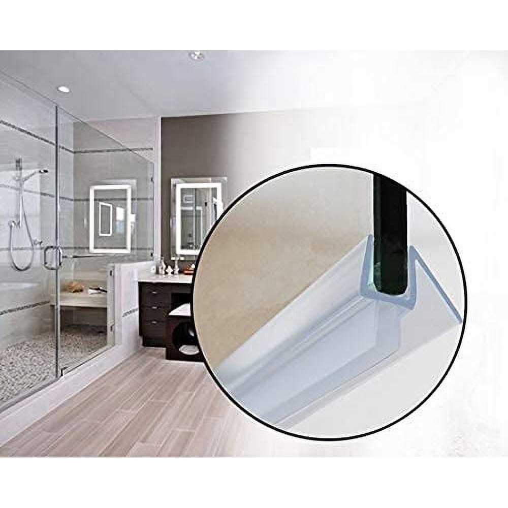 2-pack Butecare Frameless Shower Door Bottom Seal – Stop Shower Leaks and Create a Water Barrier - Cheap Fitting