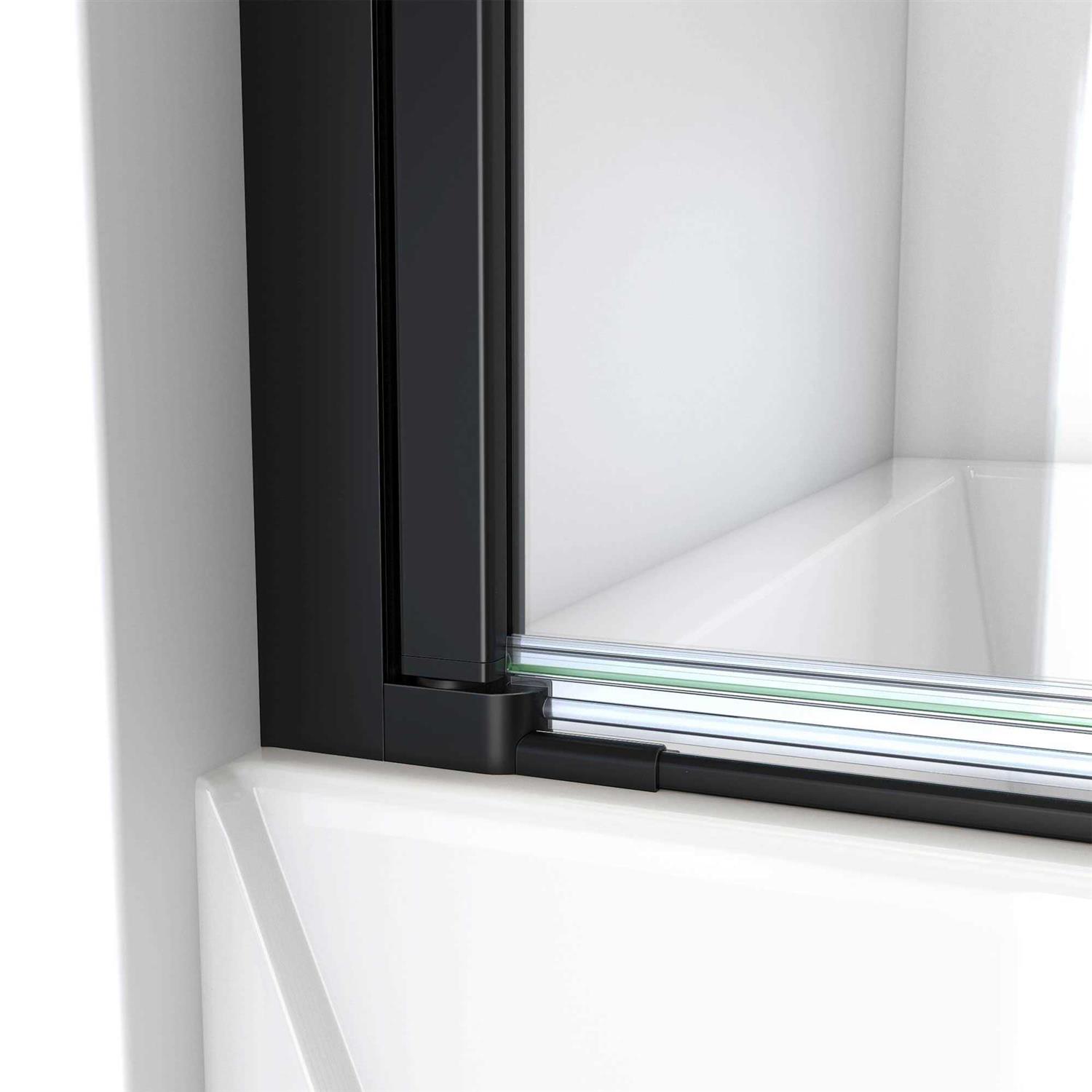 DreamLine Aqua-Q Swing 34 in. W x 58 in. H Frameless Tub Door SD-373458Q-09 - Cheap Fitting