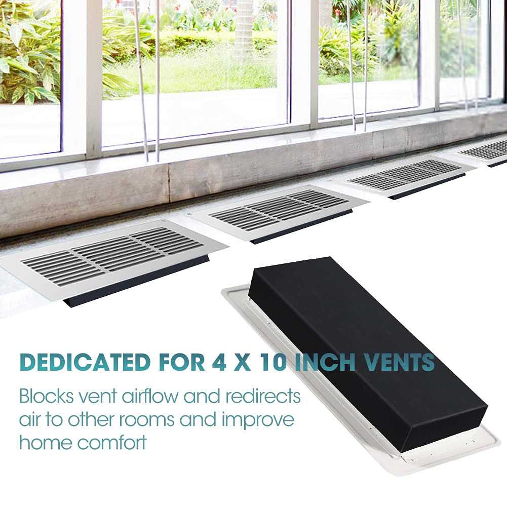 Buzzlett 4-Pack inch Stop Airflow Complete Seal Rubber Vent Cover for Floor, Wall, or Ceiling Vents and Air Registers, for RV, Home HVAC and AC - Cheap Fitting
