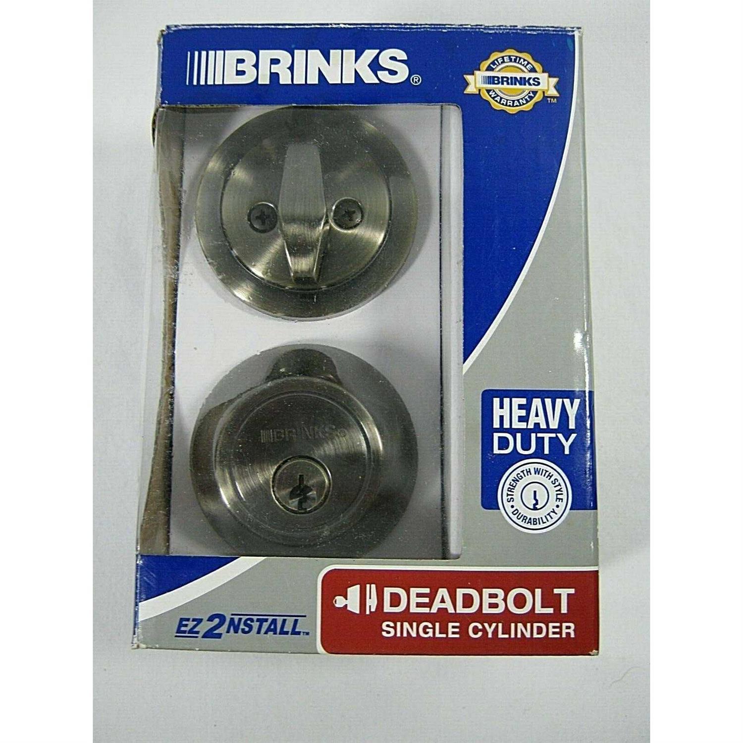 Brinks Keyed Entry Single Cylinder Deadbolt - Cheap Fitting