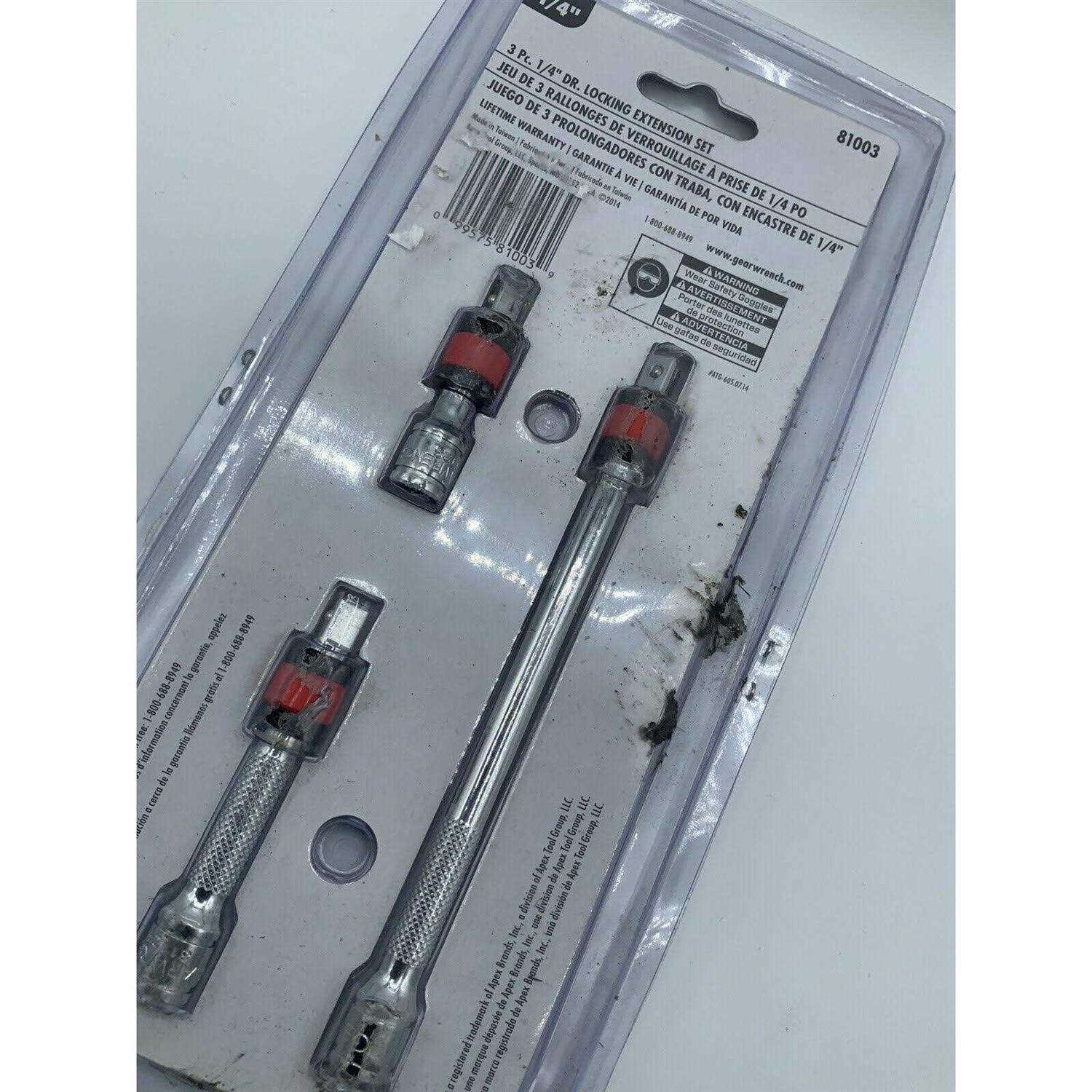 GearWrench 3 Pc. Locking Extension Set 1/4 Drive 81003 - Cheap Fitting