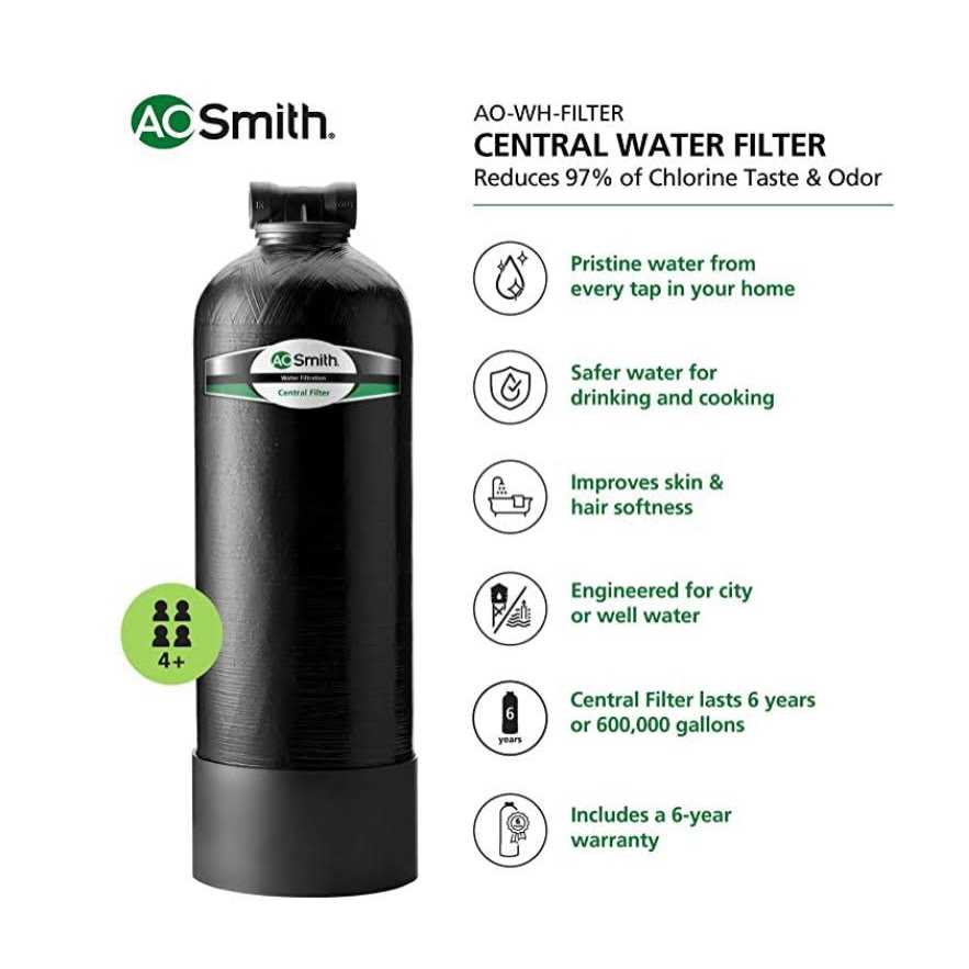 A.O. Smith Single-Stage 7-GPM GAC Whole House Water Filtration System AO-WH-Filter - Cheap Fitting