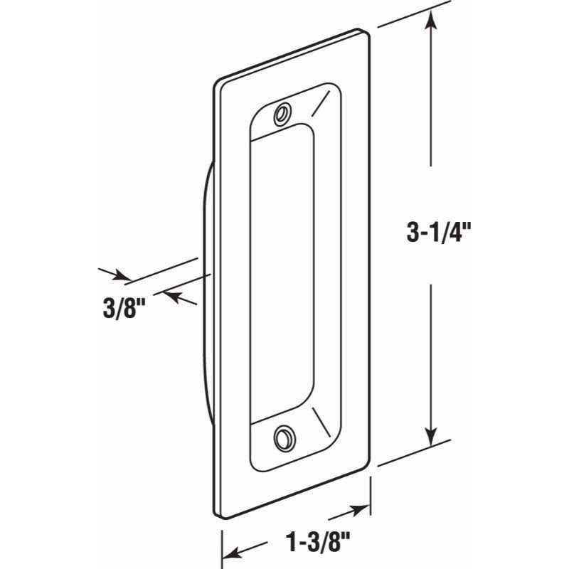 Prime Line N 7342 Closet Door Pull - Cheap Fitting