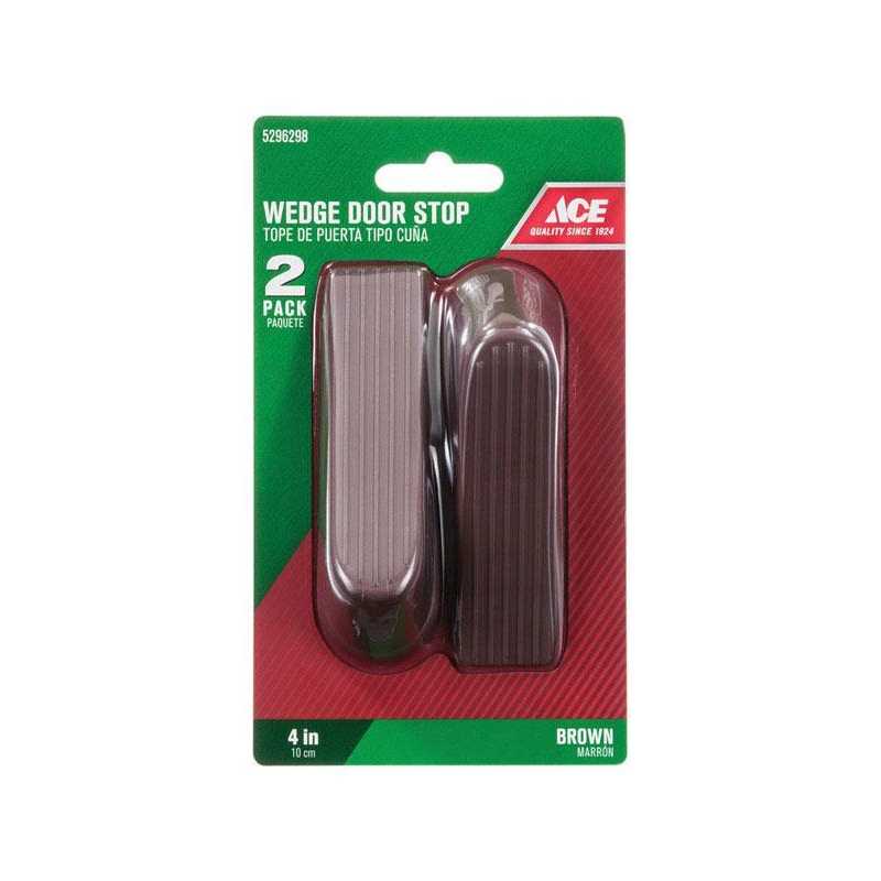 Ace Rubber Wedge Door Stop 4 in. L Brown - Cheap Fitting