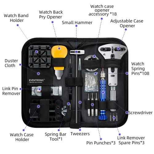 Eventronic Watch Repair Kit Professional Watch Battery Replacement Tool Watch Link & Back Removal Tool - Cheap Fitting