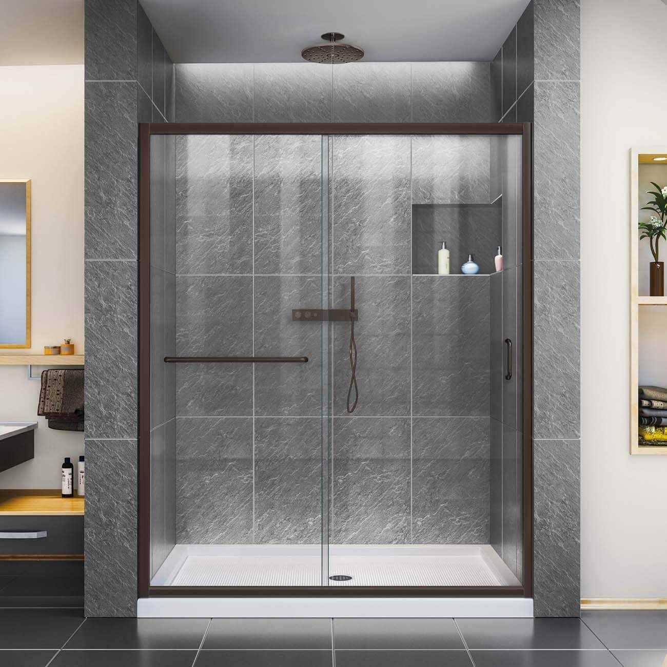 DreamLine Infinity-Z 50-54 in. W x 72 in. H Semi-Frameless Sliding Shower Door SHDR-0954720-01 - Cheap Fitting
