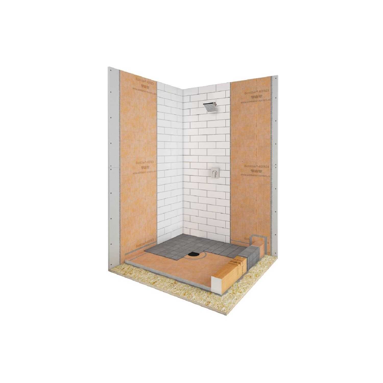 Schluter Kerdi Shower Kit 48×48 with PVC Stainless Steel Drain Ksk1220pvce - Cheap Fitting