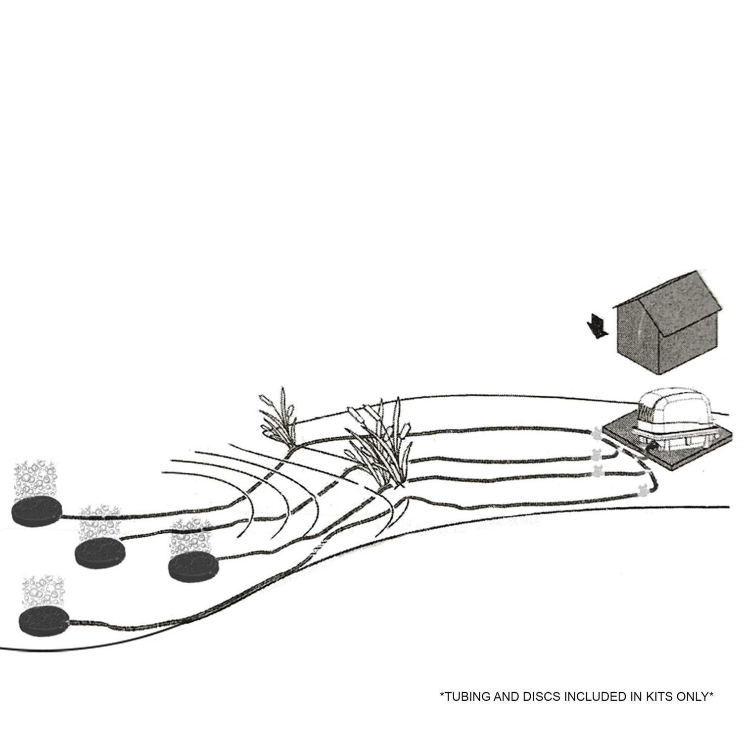 Half Off Ponds Pond 0.15 Cubic Feet per Minute Air Pump for Aquariums, Tanks, and Ponds to 500 Gallons Water Gardens & Fish Ponds PA-4 - Cheap Fitting