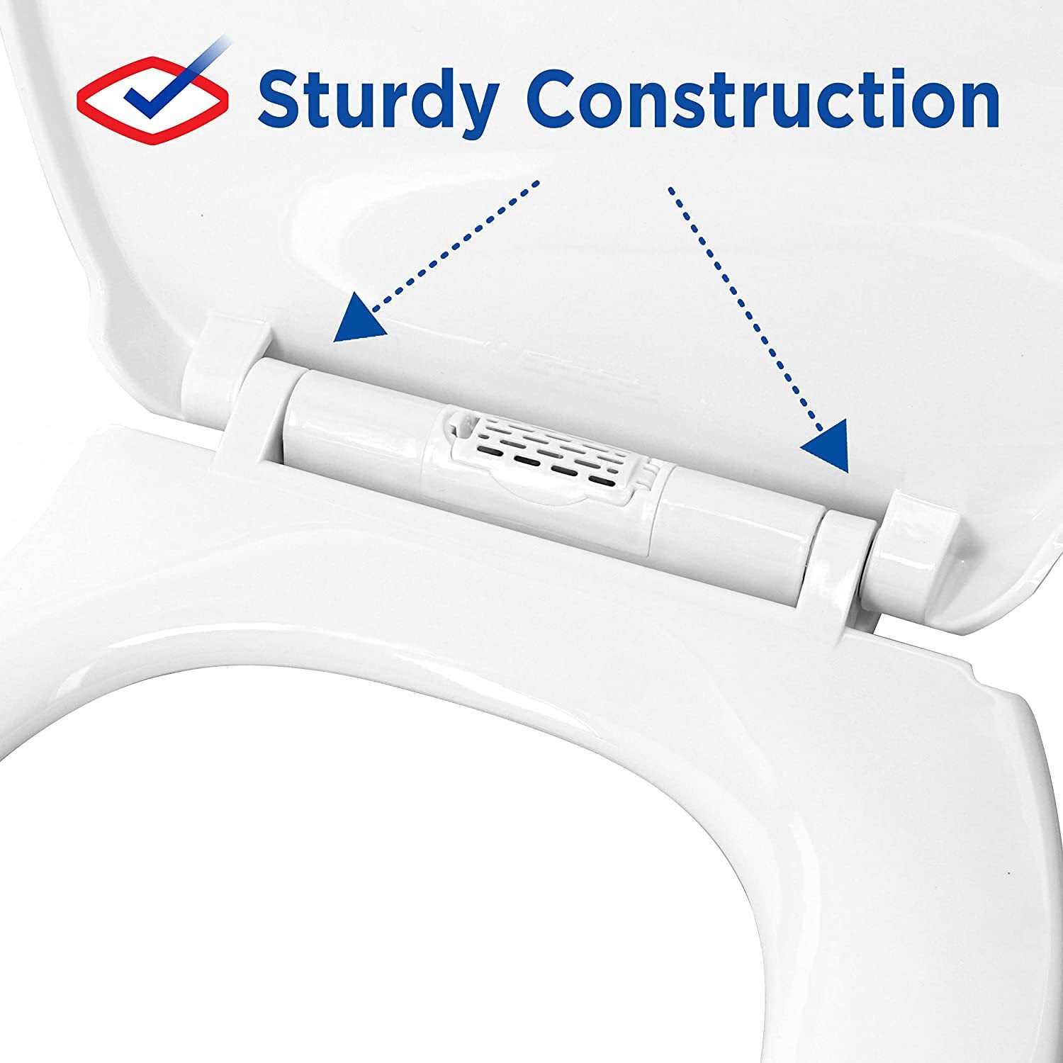 Clorox Antimicrobial Elongated Stay Fresh Scented Plastic Toilet Seat with Easy-Off Hinges - Cheap Fitting